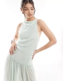 Chiffon high neck top