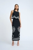LOVE PALM MIDI SKIRT